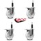 Service Caster 5'' Nylon Swivel 1'' Expanding Stem Caster Set Total Lock Brake, 4PK SCC-EXTTL20S514-NYS-1-4 - alternate 4